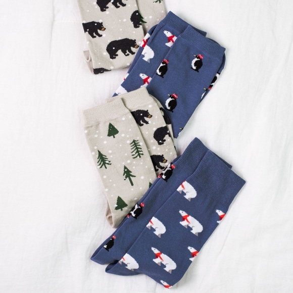 Men's Limited Edition Polar Bear & Penguin Socks - Picture 2 of 2